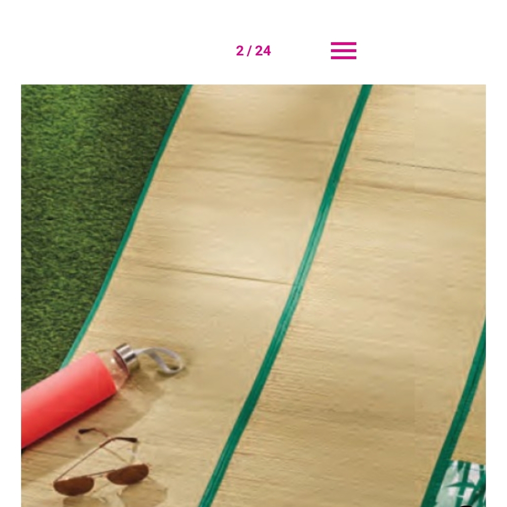 FREE w/$20 BUNDLE Yoga / Beach Straw Mat With Tie Closure &Carry Handle. - Picture 2 of 2